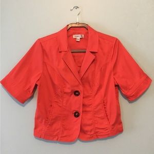 Coldwater Creek Short Sleeve Jacket Blazer Top